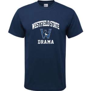  Westfield State Owls Navy Youth Drama Arch T Shirt Sports 