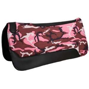 Western Horse Tack Saddle Pad 31 X 31 Pink Camouflage Contoured with 