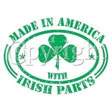   Made In America With Irish Parts Adult Long Sleeve T Shirt Clothing