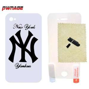   Yankees iPhone 4 & 4s Case (White) (5 Items) (Pwnage) 