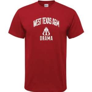  West Texas A&M Buffaloes Cardinal Red Drama Arch T Shirt 