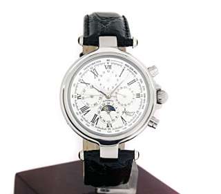Astbury Automatic Watch Gents Moonphase 24 Hour Silver  