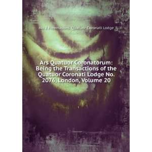   , London, Volume 20 No 2 Freemasons. Quatuor Coronati Lodge Books