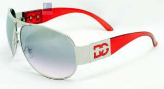 Pair Red Aviator Sunglasses DG Designer Mirrored Lens DG7190 red 