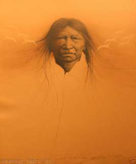 Frank Howell Sioux Dream Orignal Color Lithograph Hand Signe Art 