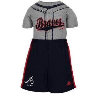  adidas Atlanta Braves Infant 2 Piece Jersey Creeper 