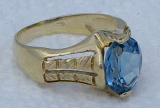 Vintage 750 18K Gold Semi Precious Ring~ITALY~5.8 g~s 7  