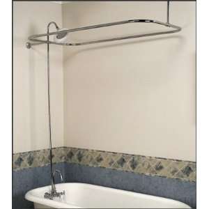   Shower Set for Clawfoot Tub   Gooseneck Faucet, Riser, and Shower Rod
