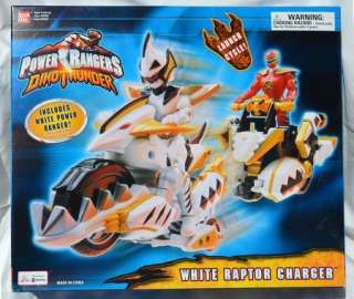 Power Rangers Dino Thunder White Raptor Charger Figure NEW TOY  