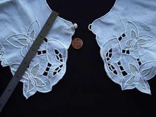 White Butterfly embroidery Collar hand done  