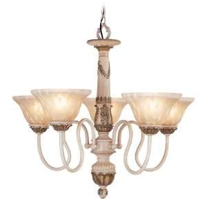   300W Chandelier with Medium Bulb Base and Art Alaba