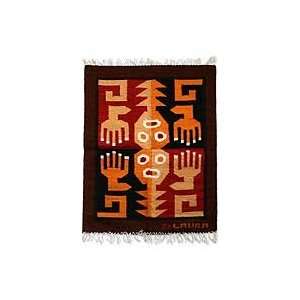  NOVICA Wool rug, Spirit Presence (2x2.5)