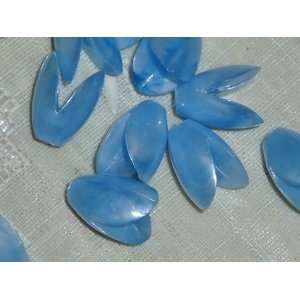  Vintage West German Plastic Blue Flower Bud Beads Arts 