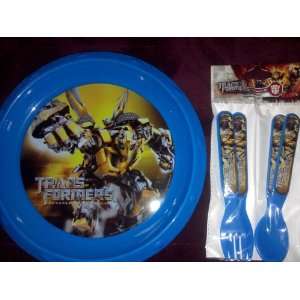  Revenge of Tha Fallen Transformer Meal Plate Forks Spoons 