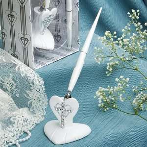 Wedding Favors Cross and heart design pen set from the Love and Faith 