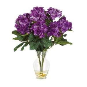   Hydrangea Silk Flower Arrangement   Purple 1082 PP