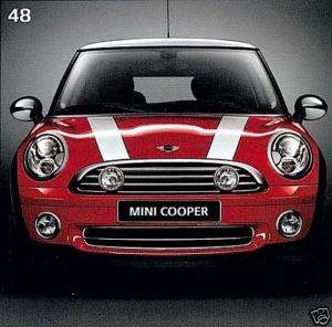 MINI Cooper 07 & Up Hardtop Bonnet Hood Stripes White  