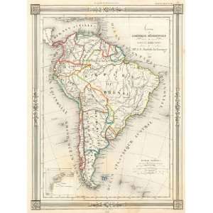    Du Bocage 1846 Antique Map of South America