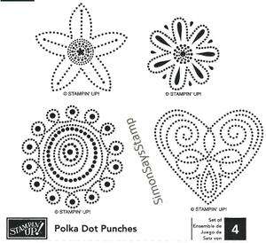 Stampin Up POLKA DOT PUNCHES Rubber Stamps Sale a Br  