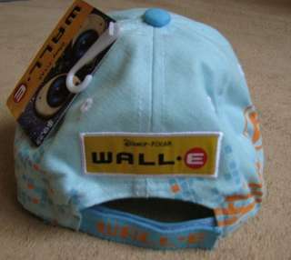 Disneys WALL E * Aqua Baseball Hat Cap NWT 3+  