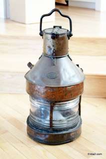 Brass antique ship lantern wm. harvie  