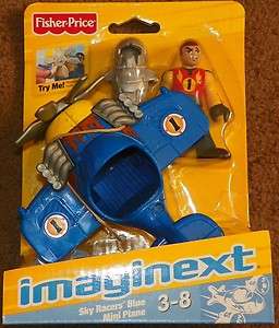   Fisher Price NEW Imaginext BLUE MINI PLANE Sky Racers Airplane  