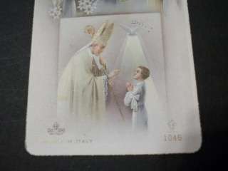 Vintage Antique Holy Spirit Dove Communion Eucharist Card Jesus Angel 