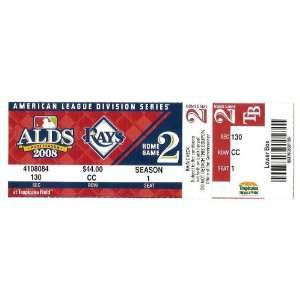  2008 ALDS Full Ticket Rays white sox Game 2 Everything 