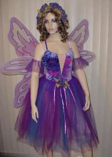   Christmas Dress w/Wings PURPLE HAZE Dance Costume Child L New  