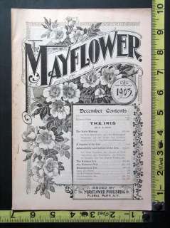 1903 December The Mayflower Gardening Magazine in Wonderful Condition 