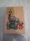 Hero Arts Rubber Stamp E 230 Christmas Mouse Family Carolers 1991 