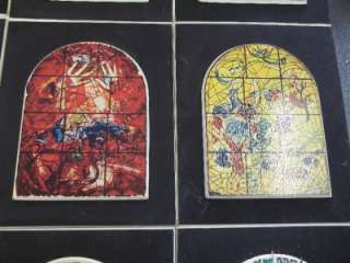 Marc Chagalls Twelve Stained Glass Windows Wooden Plaques Made in 