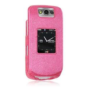  PINK Hard Crystal Leatherette Case for BlackBerry Pearl Flip 