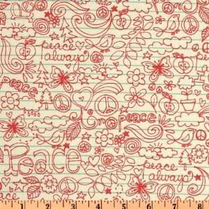  44 Wide Michael Miller Always Peace Coral Fabric By The 