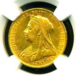 1899 M AUSTRALIA VICTORIA GOLD COIN SOVEREIGN NGC RARE  