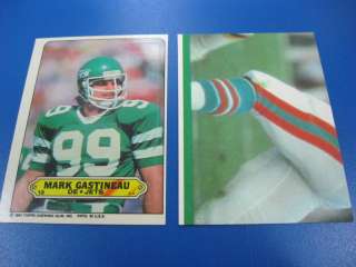 Mark Gastineau 25 Lot 1983 Topps Football Stickers Inserts New York 