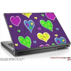  Large Laptop Skin   Crazy Hearts by WraptorSkinz 