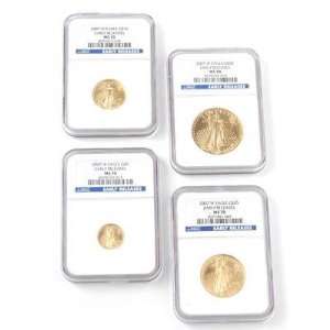 2007 Early Release Four Piece Gold American Eagle Coin Set NG C MS70 