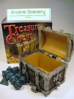 TREASURE CHEST Resin Dice box & Dice Gaming Accessory  