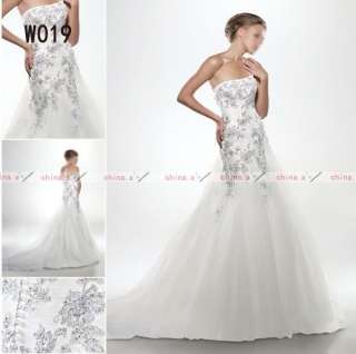   Strapless Wedding Dress Mermaid Bridal Wedding Gown Custom Size New