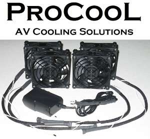 AV Cabinet Cooling Fan System   4 Thermistor fans 80mm  