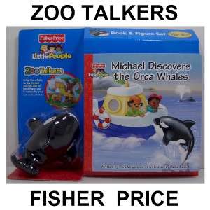   Little People ZOO TALKERS ORCA WHALE & BOOK Michael Discovers NEW