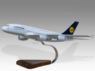 Airbus A380 Lufthansa Wood Desktop Airplane Model  