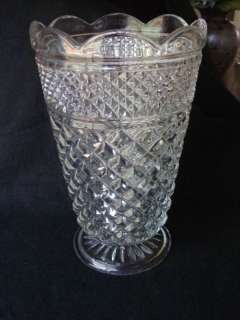 ANCHOR HOCKING GLASS WEXFORD VASE 10.5 TALL  