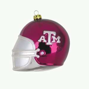   Texas A&M Aggies NCAA Glass Football Helmet Ornament (3 inch) Sports