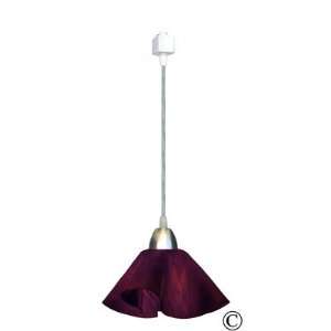  Lily Track Lighting Pendant with Purple Plum Shade Size Small 