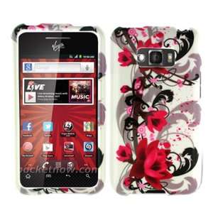  iFase Brand LG Optimus Elite LS696 Cell Phone Red Flower 