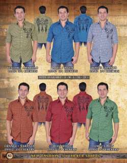Fashion 3/4 sleeve shirts for men. Button down. Made in USA. choose 