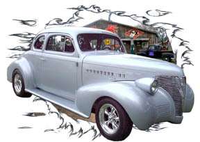 You are bidding on 1 1939 Blue Chevy Coupe Custom Hot Rod Garage T 