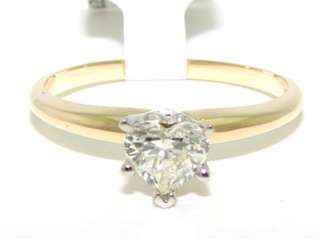 New 14kt Gold .44ct Heart Diamond Engagement Ring   